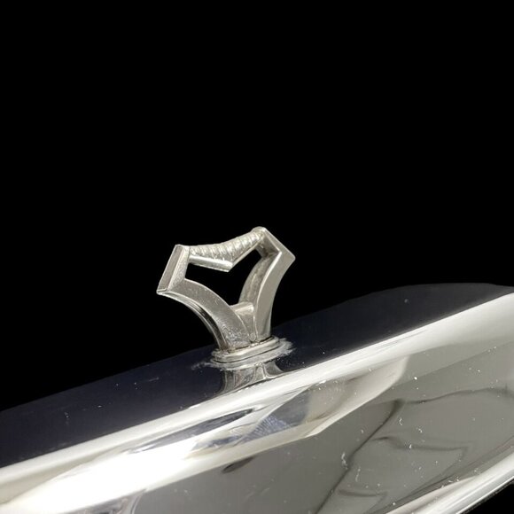 Vintage 1950s Kromex Chrome Covered Butter Dish with Glass Insert - Made in USA - Picture 7 of 10